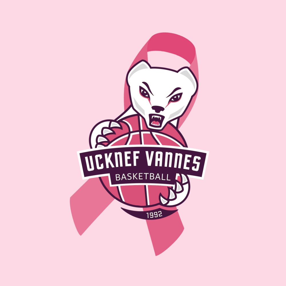 Logo Octobre rose UCKNEF Vannes Basketball